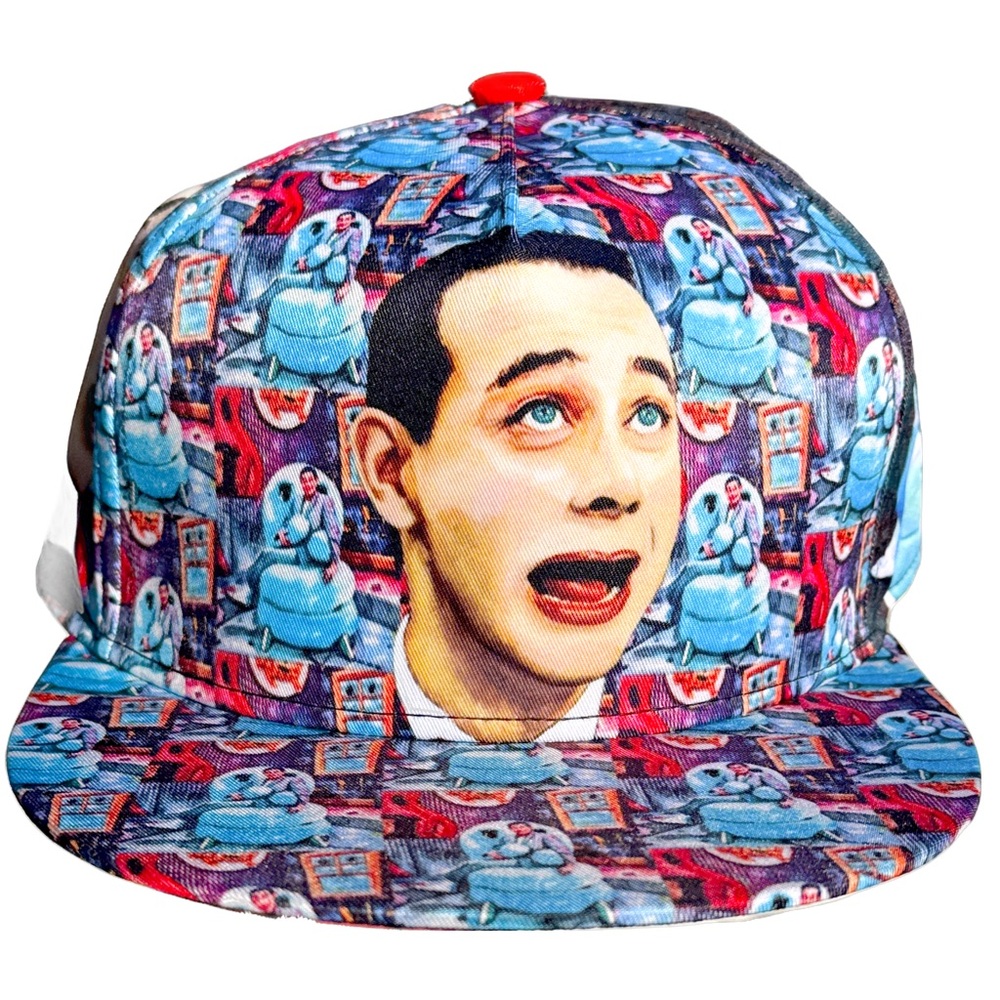 Peewee Herman Artisan Flatbill Hat - PeeWee's Playhouse Chairry Art Snapback Cap
